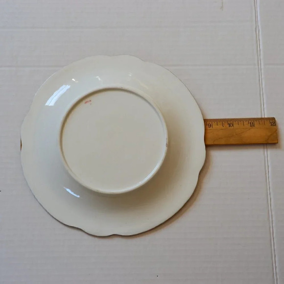 Vintage  Hand Painted Floral Porcelain Dish - Picture 4 of 8